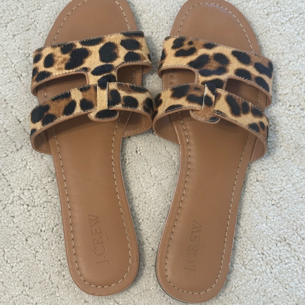 J. Crew Brown Slide Sandals